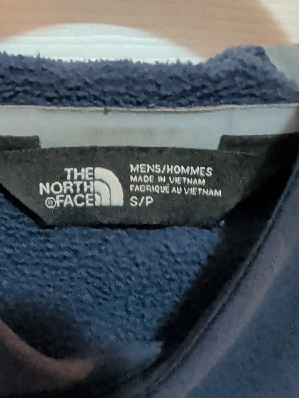 The North Face Navy Pullover Hoodie with Red Accents